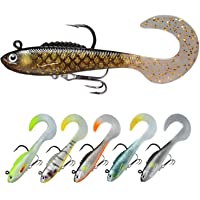 TRUSCEND Señuelos Pesca- Vinilos de Pesca para Lubina Lucio Carpa- Pesca Accesorios Swimbaits- Anzuelos BKK o VMC Ultra…